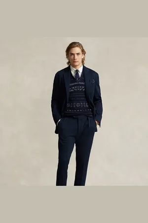 Ralph Lauren Pantalon en piqué plissé