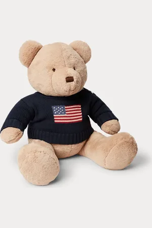Ralph Lauren Grand ourson Polo Bear à pull drapeau