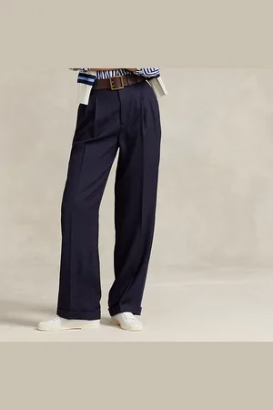 Ralph Lauren Pantalon de smoking jambe large en laine