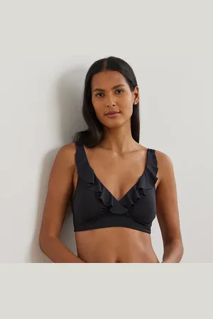 Ralph Lauren Haut de bikini col en V bordé de volants