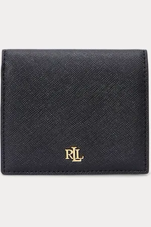 Ralph Lauren Portefeuille compact en cuir hachuré