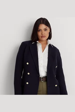 Ralph Lauren Grandes Tailles - Blazer coupe croisée en crêpe de laine