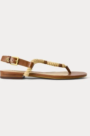 Ralph Lauren Sandales Everley en vachette et corde
