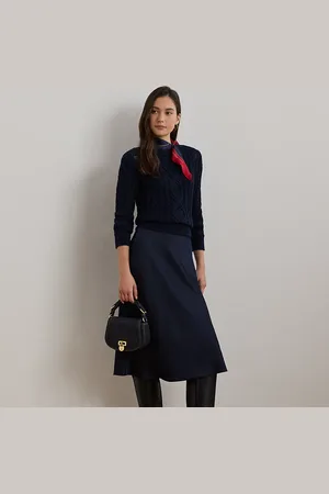 Ralph Lauren Jupe mi-longue en charmeuse de satin