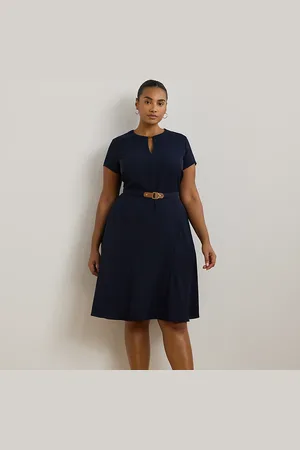 Ralph Lauren Grandes Tailles - Robe ceinturée en georgette