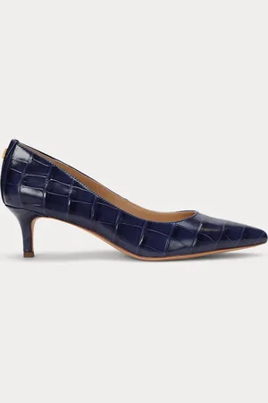 Ralph Lauren Escarpins Adrienne cuir façon crocodile