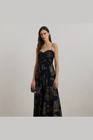 Ralph Lauren Robe sans manches motif mousseline soie