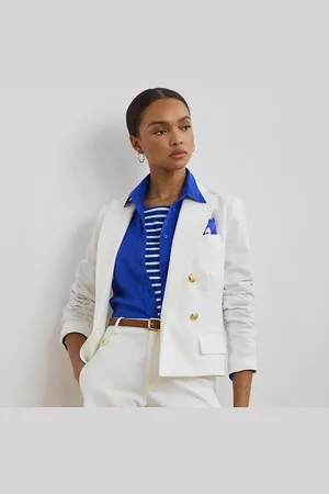 Ralph Lauren Blazer croisé court en toile