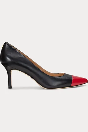 Ralph Lauren Escarpins Lanette en cuir nappa bicolore