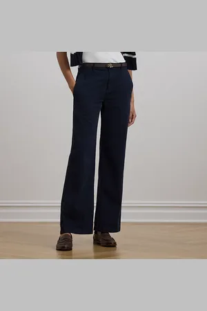 Ralph Lauren Pantalon à jambe large en sergé de coton