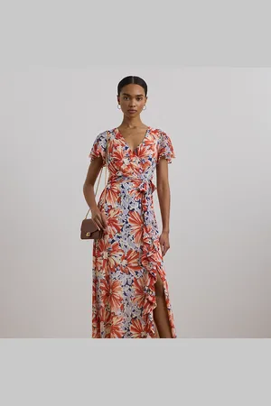 Ralph Lauren Robe fleurie à mancherons volantés
