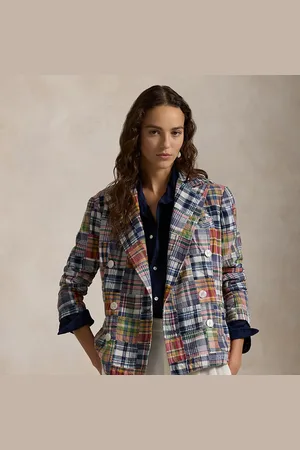 Ralph Lauren Blazer croisé écossais en coton