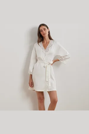 Ralph Lauren Peignoir en satin à dentelle