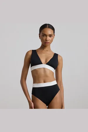 Ralph Lauren Bas de bikini taille haute bicolore