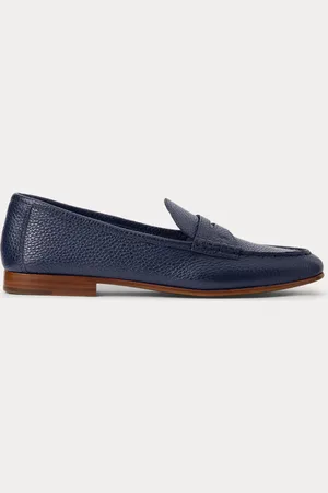 Ralph Lauren Mocassins penny loafer en cuir chagrin
