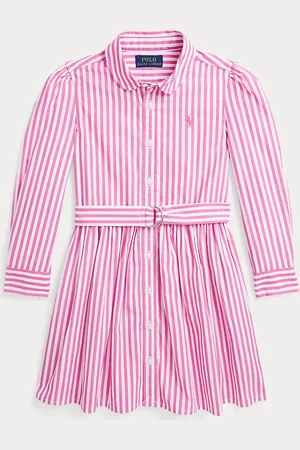 Ralph Lauren Robe-chemise ceinturée rayée en popeline