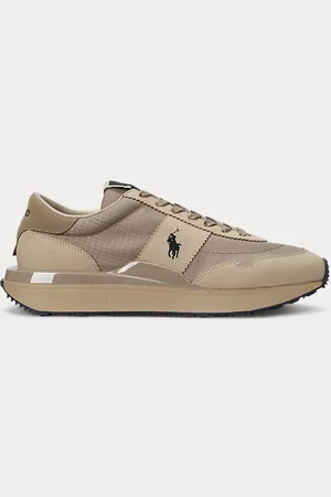 Ralph Lauren Baskets Train 89 nubuck et tissu Oxford