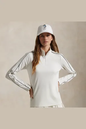 Ralph Lauren Haut demi-zippé en interlock stretch