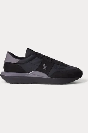 Ralph Lauren Baskets Train 89 nubuck et tissu Oxford