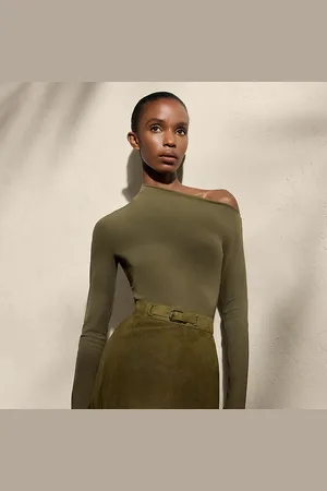 Ralph Lauren Haut asymétrique manches longues jersey