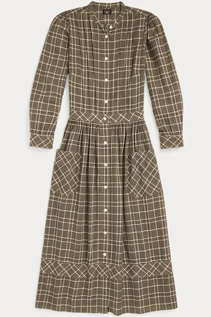 Ralph Lauren Robe à carreaux en dobby de coton