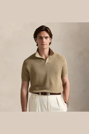 Ralph Lauren Pull à col Johnny en lin piqué