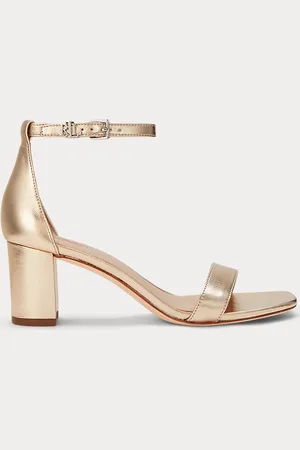 Ralph Lauren Sandales Logan en cuir nappa métallisé