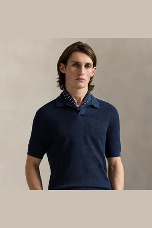 Ralph Lauren Pull à col Johnny en lin piqué