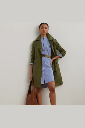 Ralph Lauren Petite - Robe-chemise rayée ceinturée en popeline