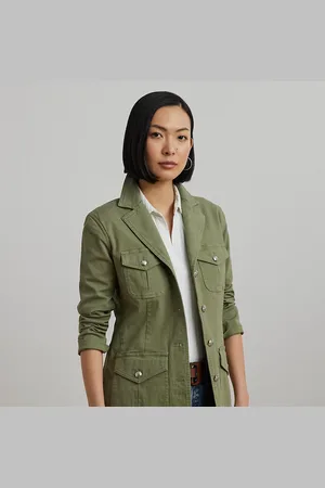 Ralph Lauren Blazer en toile de coton stretch