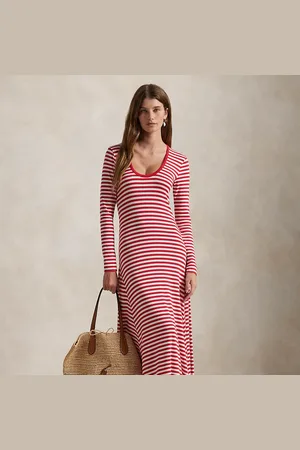 Ralph Lauren Robe rayée à encolure dégagée