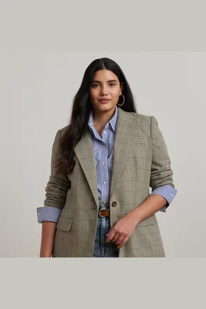 Ralph Lauren Grandes Tailles - Blazer prince-de-galles sergé de coton