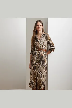 Ralph Lauren Robe-chemise à motif cachemire en sergé