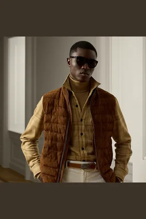 Ralph Lauren Doudoune gilet Hoffman en daim