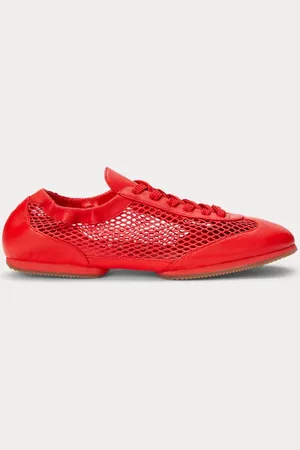 Ralph Lauren Les baskets Ballerina poney cuir filet