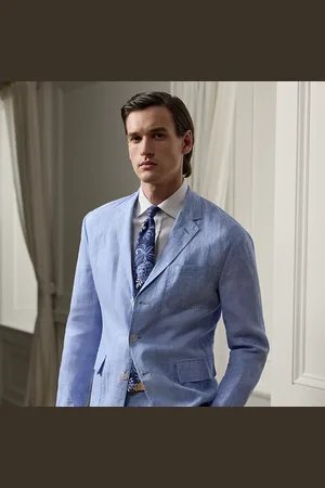 Ralph Lauren Veste faite main en lin pied-de-poule