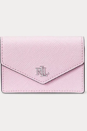 Ralph Lauren Petit porte-cartes à rabat cuir texturé