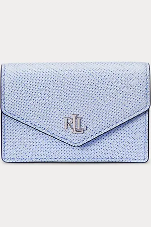 Ralph Lauren Petit porte-cartes à rabat cuir texturé