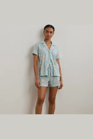 Ralph Lauren Pyjama boxer fleuri en maille texturée
