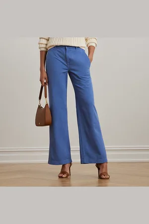 Ralph Lauren Pantalon à jambe large en sergé de coton