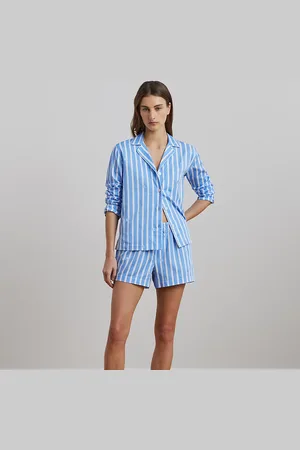 Ralph Lauren Pyjama boxer rayé à logo en satinette