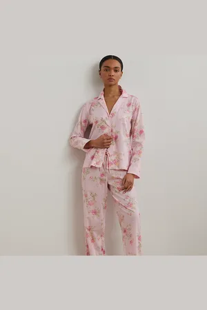 Ralph Lauren Pyjama fleuri en linon de coton mélangé