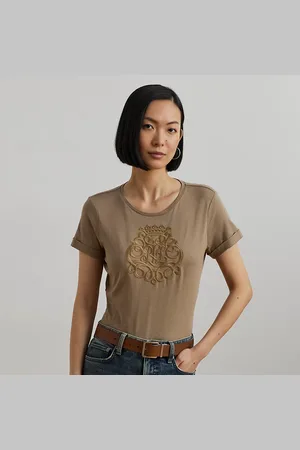 Ralph Lauren T-shirt à logo jersey de coton mélangé
