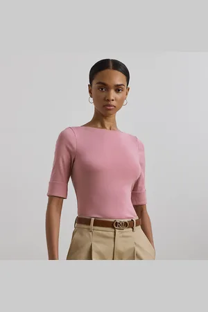 Ralph Lauren Petite - T-shirt encolure bateau en coton stretch