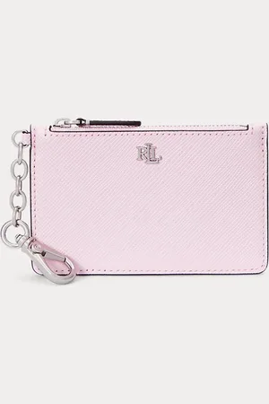 Ralph Lauren Porte-cartes zippé en cuir texturé