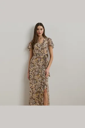 Ralph Lauren Robe fleurie à mancherons volantés