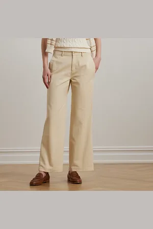 Ralph Lauren Pantalon à jambe large en sergé de coton
