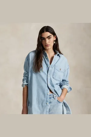 Ralph Lauren Chemise Oversize Fit en denim de coton
