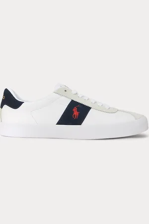 Ralph Lauren Baskets Court vulcanisées cuir et daim