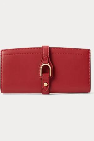 Ralph Lauren Portefeuille long fin Welington vachette